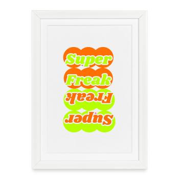 Super Freak Neon Echo - Affiche encadrée (27 × 37 cm) - blanc - Devant