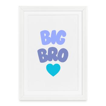 Big Bro Love Siblings - Framed poster (27 × 37 cm) - white - Front