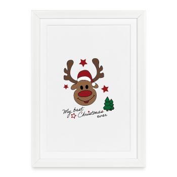 Noël - Affiche encadrée (27 × 37 cm) - blanc - Devant