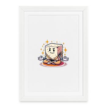 Zen Tofu Master - Framed poster (27 × 37 cm) - white - Front