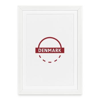 Emblème de l’arc danois Logo du Danemark - Affiche encadrée (27 × 37 cm) - blanc - Devant