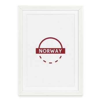 Emblème rond de la Norvège - Affiche encadrée (27 × 37 cm) - blanc - Devant
