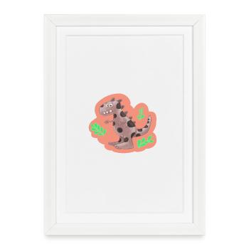 dino - Framed poster (27 × 37 cm) - white - Front