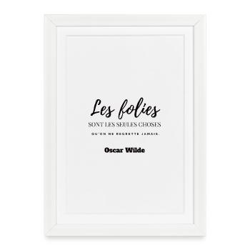 T shirt Oscar Wilde - Affiche encadrée (27 × 37 cm) - blanc - Devant
