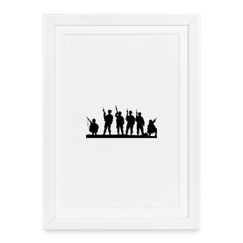 Soldiers - Framed poster (27 × 37 cm) - white - Front
