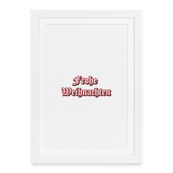 Merry Christmas Gothic Font - Framed poster (27 × 37 cm) - white - Front