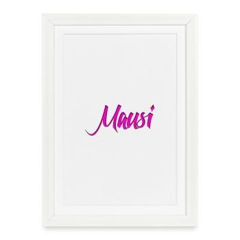 Mausi_Spruch - Framed poster (27 × 37 cm) - white - Front