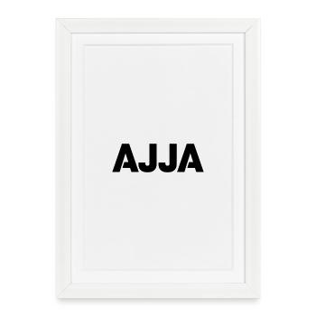 Ajja, Limburg dialect T-shirts - Framed poster (27 × 37 cm) - white - Front