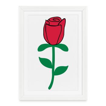Rose - Framed poster (27 × 37 cm) - white - Front