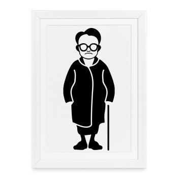 Grandma Senior - Framed poster (27 × 37 cm) - white - Front