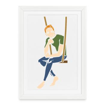 Anime Manga Otaku Kawaii Japan Cosplay Comic - Framed poster (27 × 37 cm) - white - Front