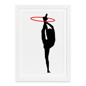 Gymnastique - Affiche encadrée (27 × 37 cm) - blanc - Devant