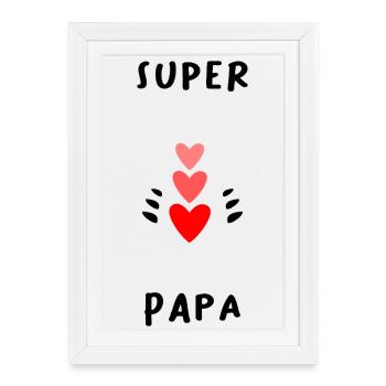 DAD. FATHER'S DAY. HAPPY FATHER'S DAY. HAPPY BIRTHDAY. - Framed poster (27 × 37 cm) - white - Front