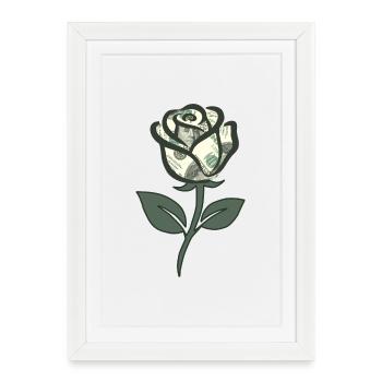 Dollar Rose - Framed poster (27 × 37 cm) - white - Front