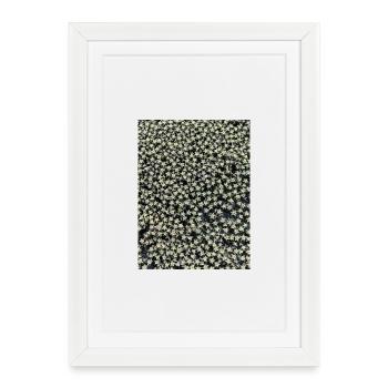 Star pattern in green shimmer - Framed poster (27 × 37 cm) - white - Front