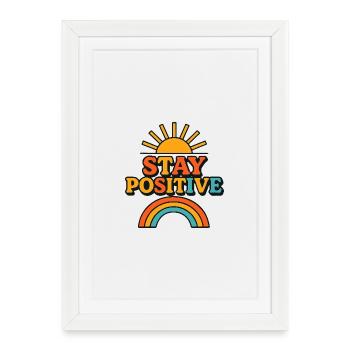 Garde le moral, soleil arc-en-ciel - Affiche encadrée (27 × 37 cm) - blanc - Devant