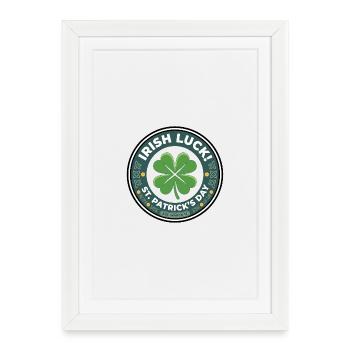 Shamrock Lucky St Patrick's Day - Framed poster (27 × 37 cm) - white - Front