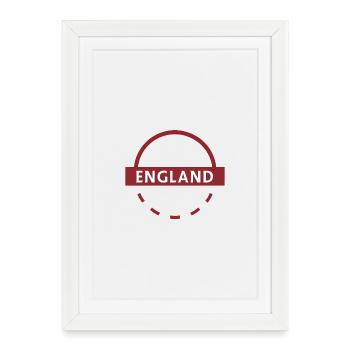 Insigne rond avec l'emblème de l'Angleterre - Affiche encadrée (27 × 37 cm) - blanc - Devant
