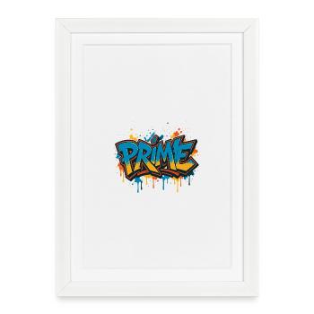 Prime Graffiti Neon Splash - Framed poster (27 × 37 cm) - white - Front