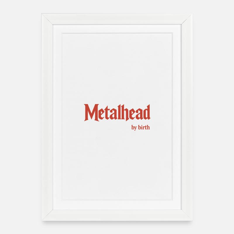 Métalleux - Affiche encadrée (27 × 37 cm) - blanc