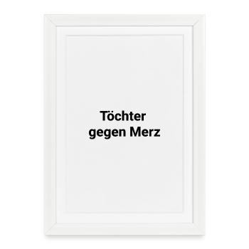 Daughter against Merz Cityscape CDU - Framed poster (27 × 37 cm) - white - Front