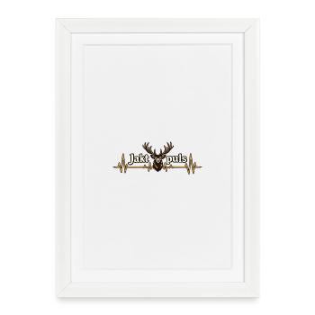 Cœur à pouls de chasse - Affiche encadrée (27 × 37 cm) - blanc - Devant