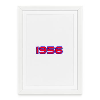 Luminous 1956 Neon Print - Framed poster (27 × 37 cm) - white - Front