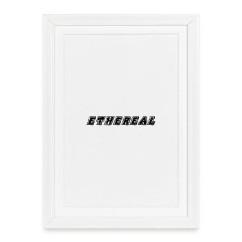 Lettrage éthéré en noir et blanc - Affiche encadrée (27 × 37 cm) - blanc - Devant