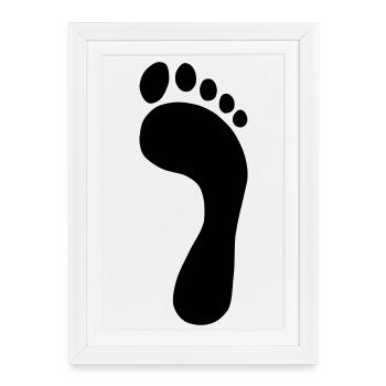 Pied - Affiche encadrée (27 × 37 cm) - blanc - Devant