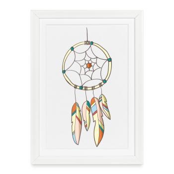Dream Catcher - Framed poster (27 × 37 cm) - white - Front
