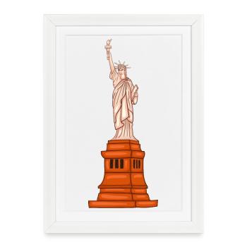 Dress up in the Charm of Paris, the Eiffel Tower - Framed poster (27 × 37 cm) - white - Front