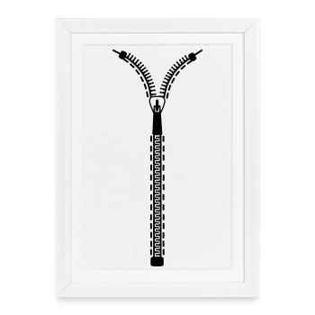 Zipper - Framed poster (27 × 37 cm) - white - Front