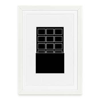 Chocolat - Affiche encadrée (27 × 37 cm) - blanc - Devant