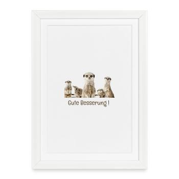 Get well soon - Framed poster (27 × 37 cm) - white - Front
