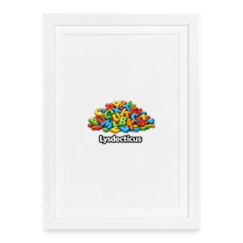 Humour : Image dyslexie - Affiche encadrée (27 × 37 cm) - blanc - Devant