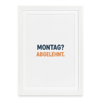 T-shirt graphique du lundi rejeté - Affiche encadrée (27 × 37 cm) - blanc - Devant