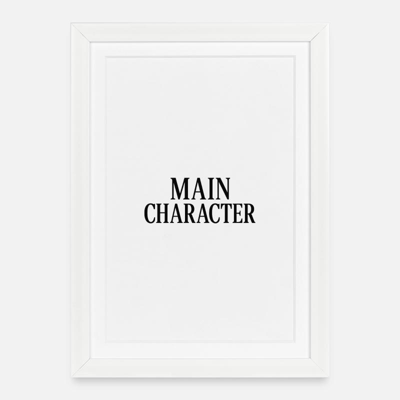 Main Character - Framed poster (27 × 37 cm) - white