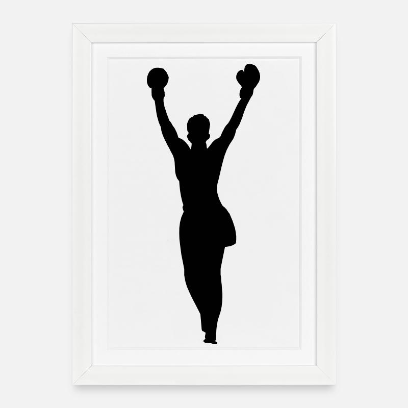 boxe boxe - Affiche encadrée (27 × 37 cm) - blanc