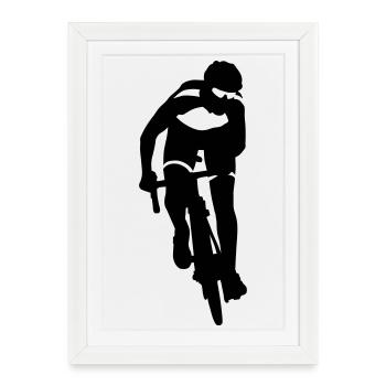 Coureur - Affiche encadrée (27 × 37 cm) - blanc - Devant