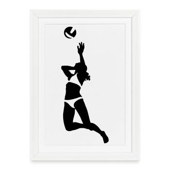 Volleyball - Framed poster (27 × 37 cm) - white - Front