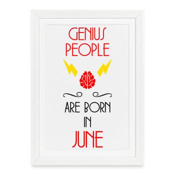 Genies Born in June - Birth Gift - Framed poster (27 × 37 cm) - white - Front