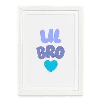 Petit frère Amour - Affiche encadrée (27 × 37 cm) - blanc - Devant