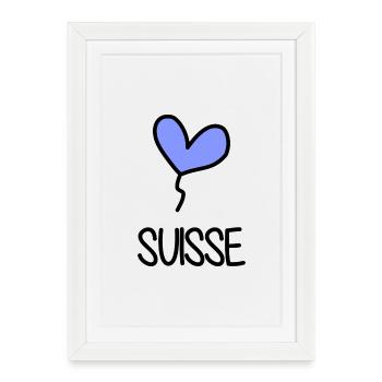 SUISSE. PAYS. GENEVE - Affiche encadrée (27 × 37 cm) - blanc - Devant