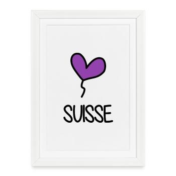 SUISSE. PAYS - Affiche encadrée (27 × 37 cm) - blanc - Devant