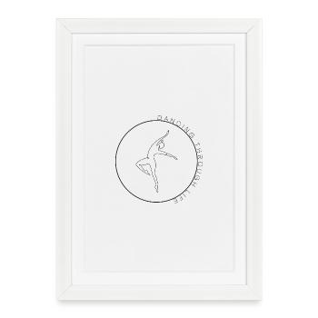 Danser dans la vie - Affiche encadrée (27 × 37 cm) - blanc - Devant