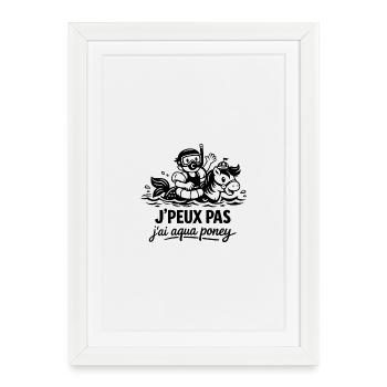 I can't I have aqua pony - Framed poster (27 × 37 cm) - white - Front