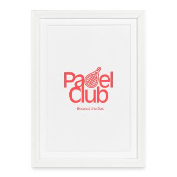 Club de padel – Respect la boîte - Affiche encadrée (27 × 37 cm) - blanc - Devant