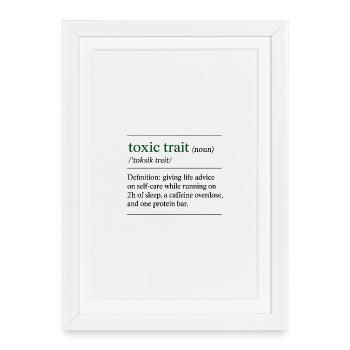 Toxic Trait Definition - Framed poster (27 × 37 cm) - white - Front