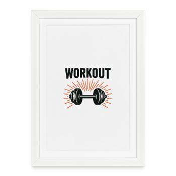 Barbell Burst Drive - Framed poster (27 × 37 cm) - white - Front