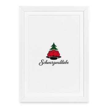 Forêt Noire Voleurs Baies Sauvages Arbre de Noël - Affiche encadrée (27 × 37 cm) - blanc - Devant